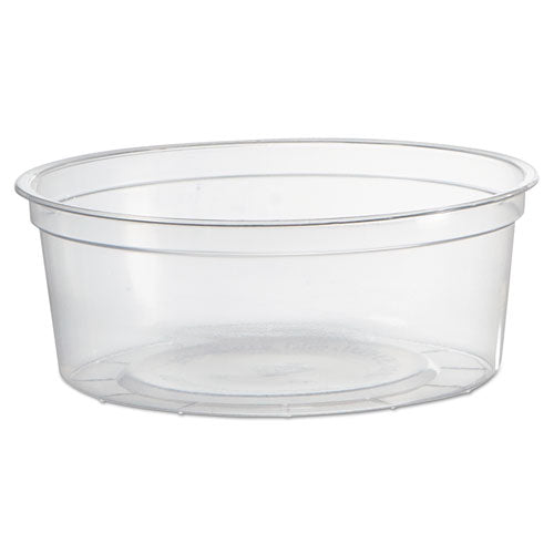 Image of WNA Deli Containers, 8 oz, Clear, Plastic, 50/Pack, 10 Pack/Carton