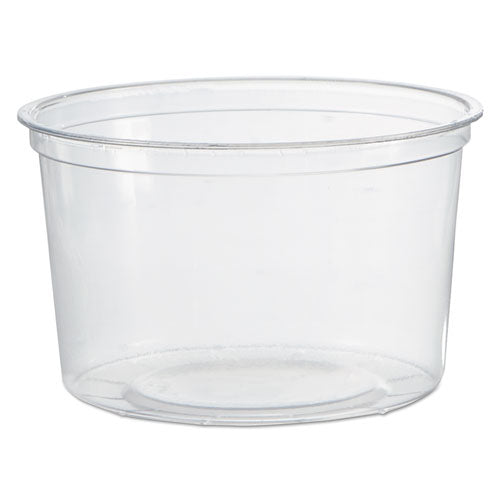 Image of WNA Deli Containers, 16 oz, Clear, Plastic, 50/Pack, 10 Packs/Carton