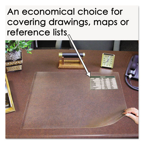 Image of Artistic® Second Sight Clear Plastic Desk Protector, with Hinged Protector, 21 x 17, Clear