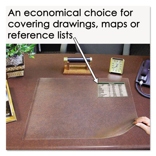Image of Artistic® Second Sight Clear Plastic Desk Protector, with Hinged Protector, 25.5 x 21, Clear
