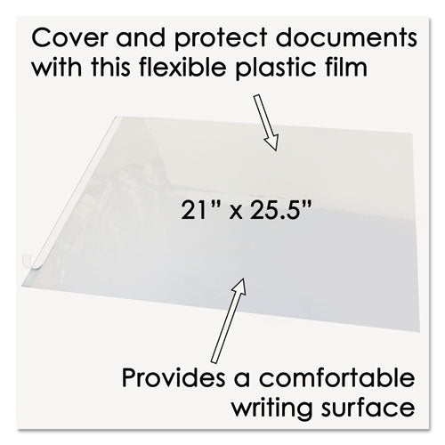 Image of Artistic® Second Sight Clear Plastic Desk Protector, with Hinged Protector, 25.5 x 21, Clear