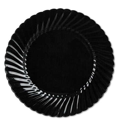 Image of WNA Classicware Plates, Plastic, 10.25" Dia, Black, 144/carton