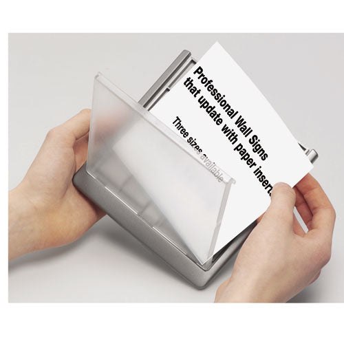 Image of Durable® Click Sign Holder For Interior Walls, 6.75 x 0.63 x 5.13, Gray