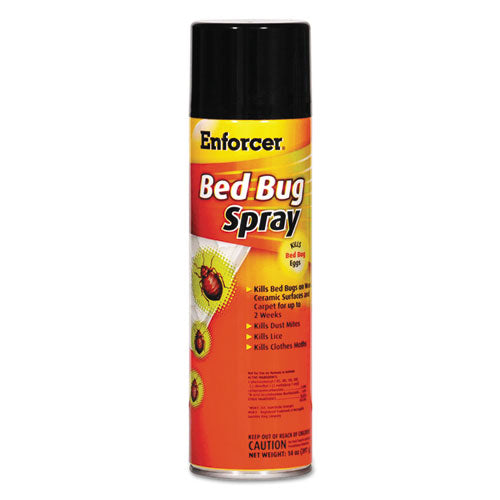 Image of Enforcer® Bed Bug Spray, For Bed Bugs/Dust Mites/Lice/Moths, 14 oz Aerosol Spray, 12/Carton