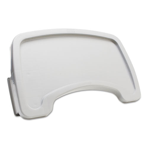 Image of Rubbermaid® Commercial Sturdy Chair Microban Youth Seat Tray for Rubbermaid Commercial Youth Seats, 18.5 x 11.5 x 3.25, Plastic, Platinum