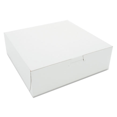 Image of SCT® White One-Piece Non-Window Bakery Boxes, 8 x 8 x 2.5, White, Paper, 250/Carton