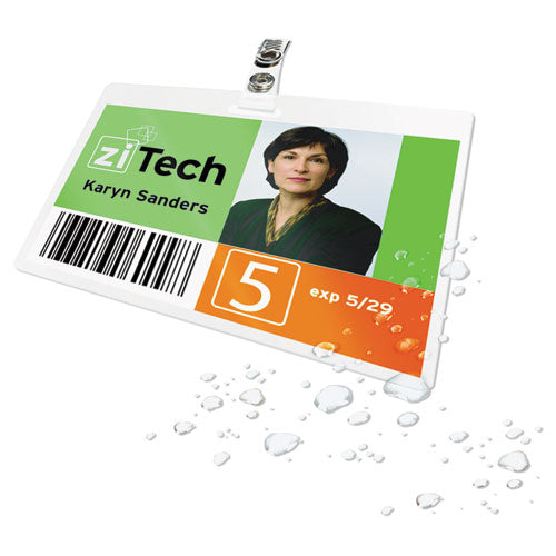 Image of GBC® Ultraclear Thermal Laminating Pouches, 5 Mil, 3.88" X 2.63", Gloss Clear, 100/box