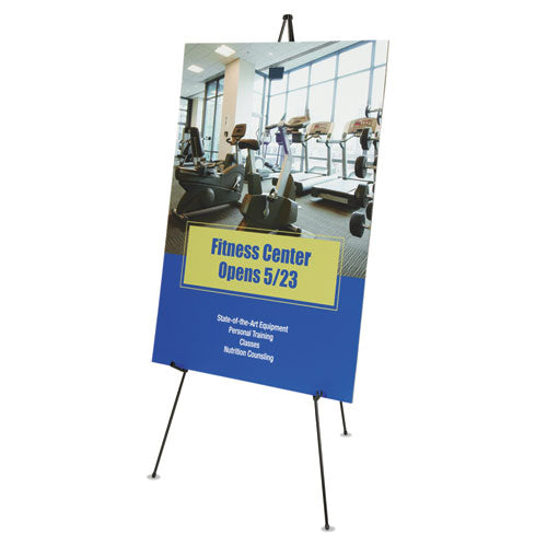 Image of Quartet® Full Size Instant Easel, 62.38" Maximum Height, Steel, Black