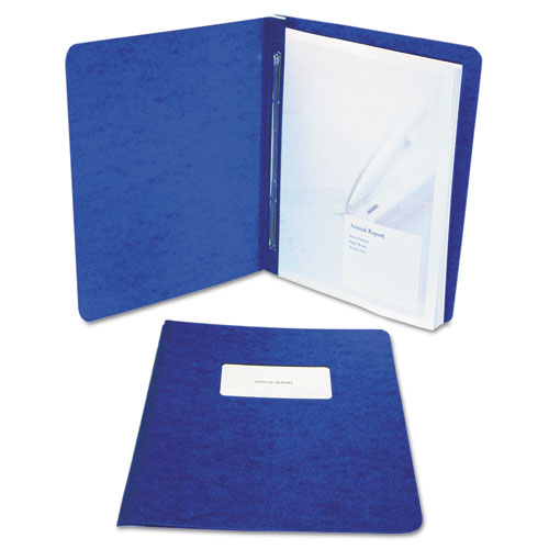 Image of ACCO Presstex Report Cover With Tyvek Reinforced Hinge, Side Bound, Two-Piece Prong Fastener, 3" Capacity, 8.5 X 11, Dark Blue