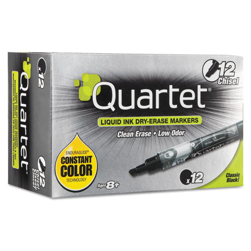 Image of Quartet® Enduraglide Dry Erase Marker, Broad Chisel Tip, Black, Dozen