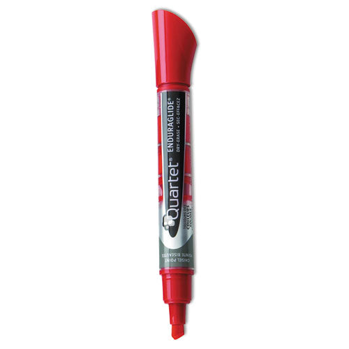 Image of Quartet® Enduraglide Dry Erase Marker, Broad Chisel Tip, Red, Dozen
