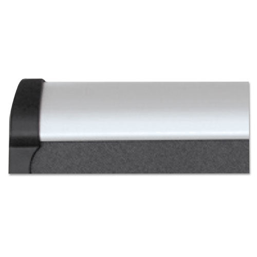 Image of Quartet® Prestige Plus Magnetic Fabric Bulletin Boards, 36" x 24", Gray Surface, Satin Aluminum Frame