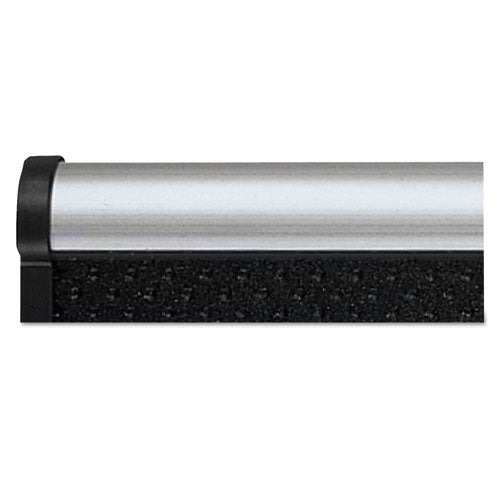 Image of Quartet® Prestige Black Embossed Foam Bulletin Board, 48" x 36", Black Surface, Silver Aluminum/Plastic Frame