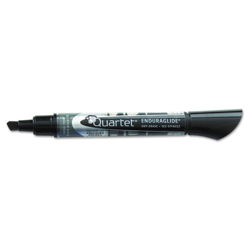 Image of Quartet® Enduraglide Dry Erase Marker, Broad Chisel Tip, Black, Dozen