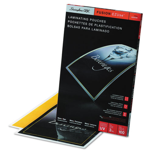 Image of GBC® Ezuse Thermal Laminating Pouches, 3 Mil, 11.5" X 17.5", Gloss Clear, 100/box