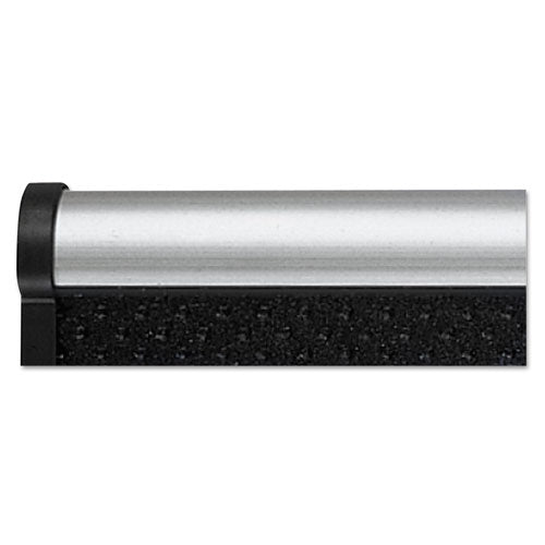 Image of Quartet® Prestige Black Embossed Foam Bulletin Board, 36" x 24", Black Surface, Silver Aluminum/Plastic Frame
