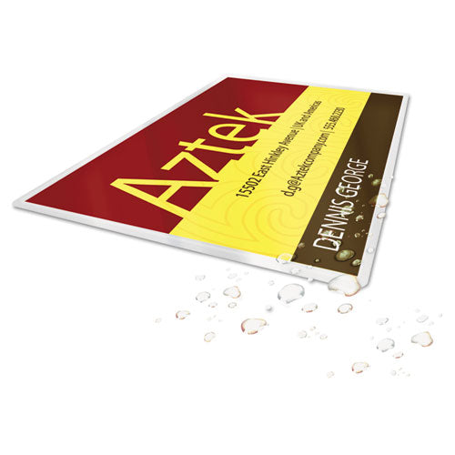 Image of GBC® Ultraclear Thermal Laminating Pouches, 5 Mil, 3.69" X 2.19", Gloss Clear, 100/box