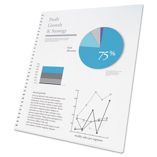 Image of GBC® ProClick Presentation Paper, 96 Bright, 32-Hole. 24 lb Bond Weight, 8.5 x 11, White, 250/Pack