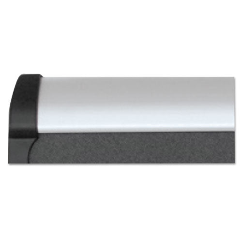 Image of Quartet® Prestige Plus Magnetic Fabric Bulletin Boards, 72" x 48", Gray Surface, Satin Aluminum Frame