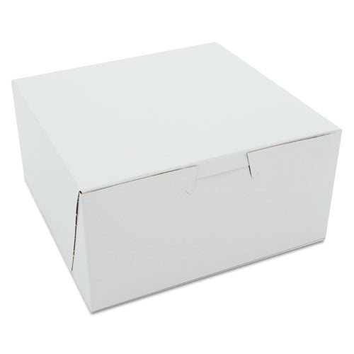 Image of SCT® White One-Piece Non-Window Bakery Boxes, 6 x 6 x 3, White, Paper, 250/Carton