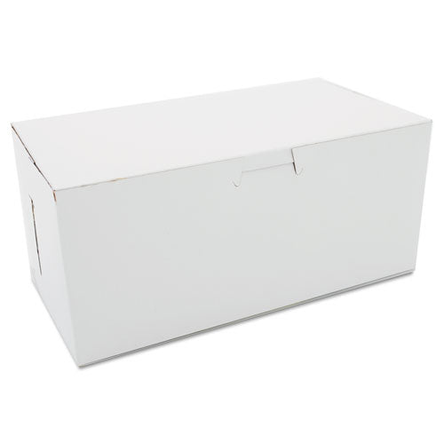 Image of SCT® White One-Piece Non-Window Bakery Boxes, 4 x 9 x 5, White, Paper, 250/Carton