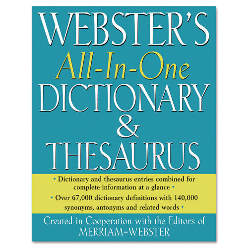 Image of Merriam Webster® All-In-One Dictionary/thesaurus, Hardcover, 768 Pages
