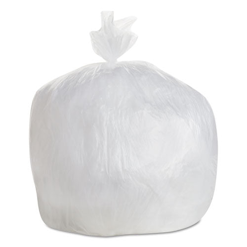 Image of Boardwalk® High-Density Can Liners, 30 gal, 8 mic, 30" x 36", Natural, Perforated Roll, 25 Bags/Roll, 20 Rolls/Carton