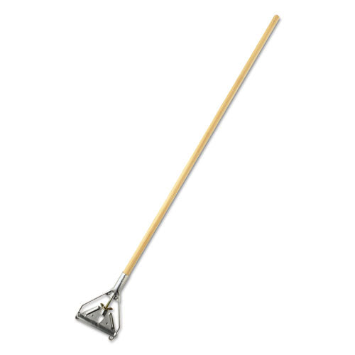 Image of Rubbermaid® Commercial Invader Side-Gate Wet-Mop Handle, 1.13" dia x 60", Wood/Steel