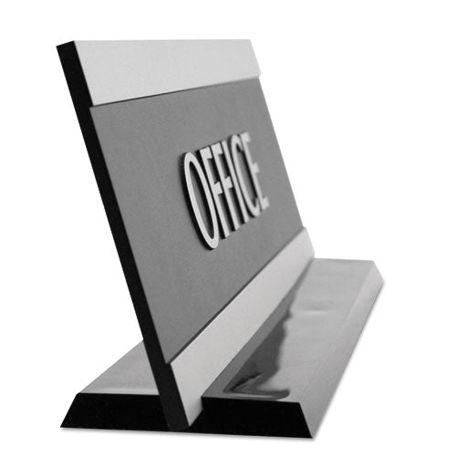 Image of Headline® Sign Century Series Office Sign, Office, 9 X 3, Black/silver