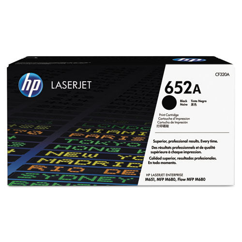 Image of HP HP 652a, (cf320a) Black Original Laserjet Toner Cartridge