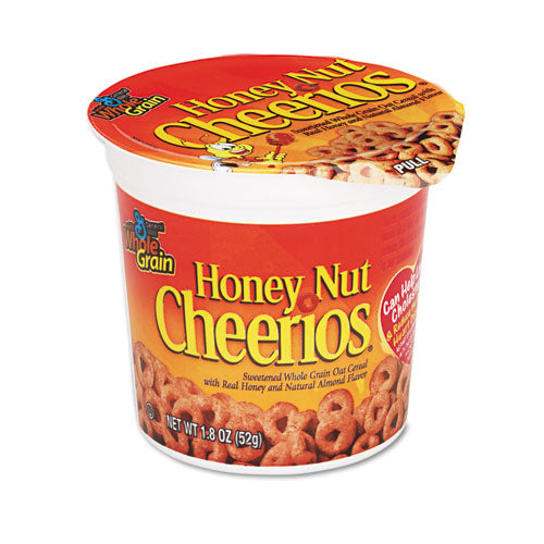 Image of General Mills Honey Nut Cheerios Cereal, Single-Serve 1.8 Oz Cup, 6/pack