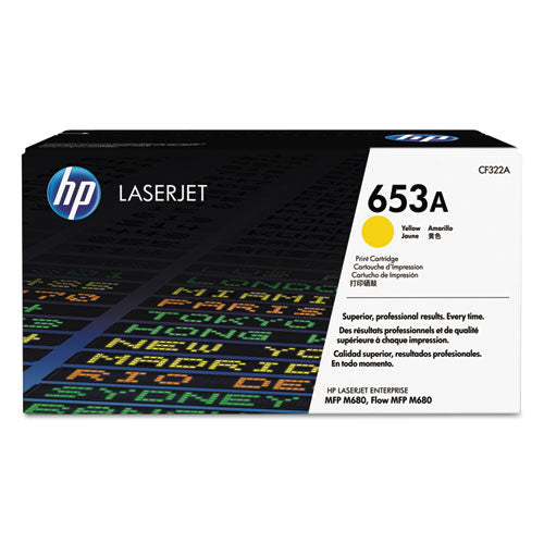 Image of HP HP 653a, (cf322a) Yellow Original Laserjet Toner Cartridge