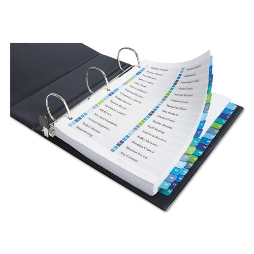 Image of Avery® Customizable TOC Ready Index Double Column Multicolor Tab Dividers, 32-Tab, 1 to 32, 11 x 8.5, White, 1 Set