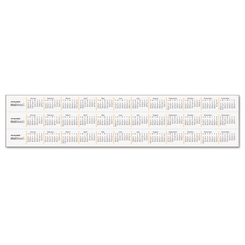 Image of AT-A-GLANCE® Wallmates Self-Adhesive Dry Erase Monthly Planning Surfaces, 18 X 12, White/gray/orange Sheets, Undated