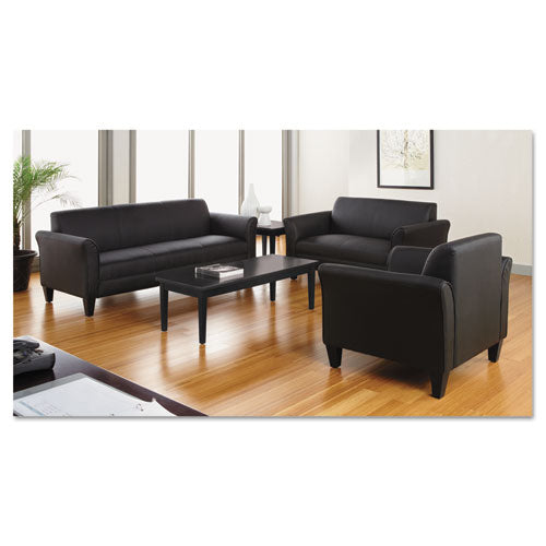 Image of Alera® Alera Valencia Series Occasional Table, Rectangle, 47.25w X 19.13d X 16.38h, Black