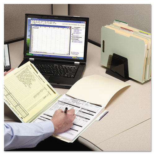Image of Smead Recycled Pressboard Fastener Folders, 1" Expansion, 2 Fasteners, Legal Size, Gray-Green Exterior, 25/Box