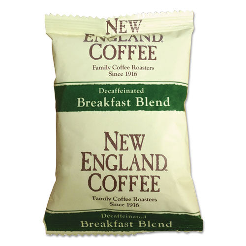 Image of New England® Coffee Coffee Portion Packs, Breakfast Blend Decaf, 2.5 Oz Pack, 24/box