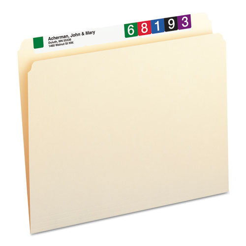 Image of Smead Manila File Folders, Straight Tabs, Letter Size, 0.75" Expansion, Manila, 100/Box