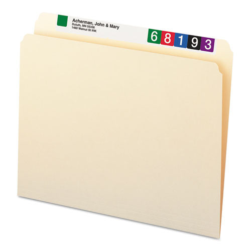 Image of Smead Manila File Folders, Straight Tabs, Letter Size, 0.75" Expansion, Manila, 100/Box