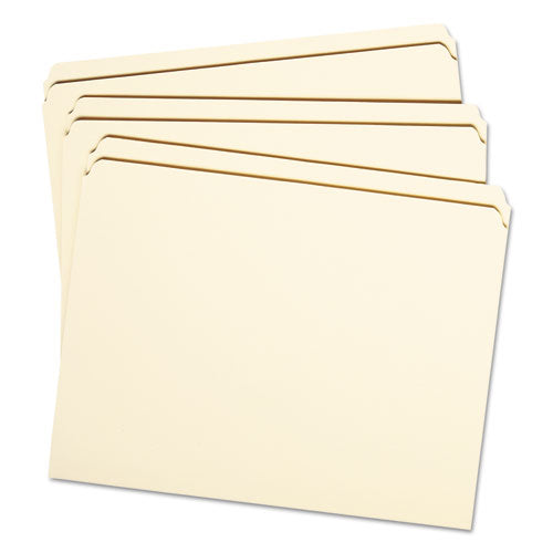 Image of Smead Reinforced Tab Manila File Folders, Straight Tabs, Letter Size, 0.75" Expansion, 11-pt Manila, 100/Box