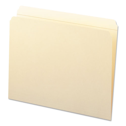 Image of Smead Reinforced Tab Manila File Folders, Straight Tabs, Letter Size, 0.75" Expansion, 11-pt Manila, 100/Box
