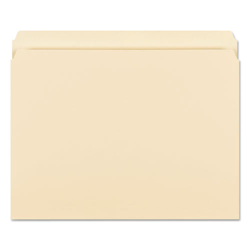 Image of Smead Manila File Folders, Straight Tabs, Letter Size, 0.75" Expansion, Manila, 100/Box