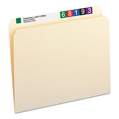 Image of Smead Manila File Folders, Straight Tabs, Letter Size, 0.75" Expansion, Manila, 100/Box