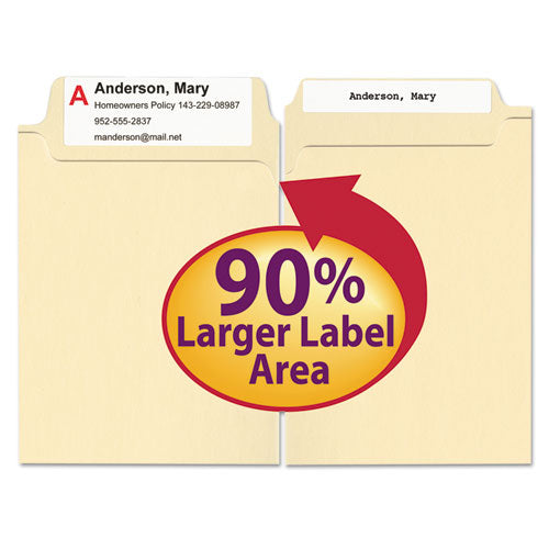 Image of Smead SuperTab Top Tab File Folders, 1/3-Cut Tabs: Assorted, Letter Size, 0.75" Expansion, 11-pt Manila, 100/Box