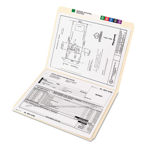 Image of Smead Reinforced Tab Manila File Folders, Straight Tabs, Letter Size, 0.75" Expansion, 11-pt Manila, 100/Box