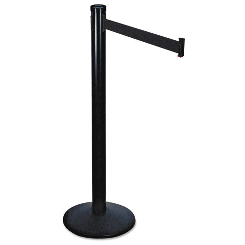 Image of Tatco Adjusta-Tape Crowd Control Base Only, Steel, 14" Deep, Black, 2/box