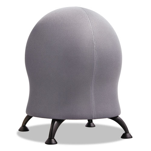 Image of Safco® Zenergy Ball Chair, Backless, Supports Up To 250 Lb, Gray Fabric Seat, Black Base