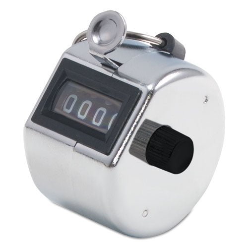 Image of Bates® Tally I Hand Model Tally Counter, Registers 0-9999, Chrome