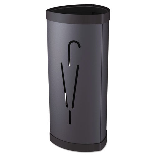 Image of Alba Triangular Umbrella Stand, Steel/Plastic, 10.25w x 10.25d x 23.67h, Black