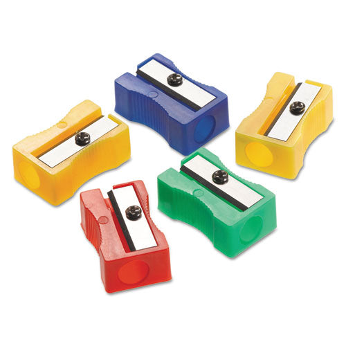 Image of Westcott® One-Hole Manual Pencil Sharpeners, 4 X 2 X 1, Assorted Colors, 24/pack